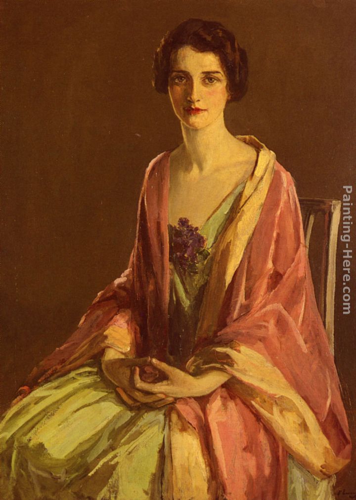 Portrait of Miss Julia McGuire painting - John Lavery Portrait of Miss Julia McGuire art painting